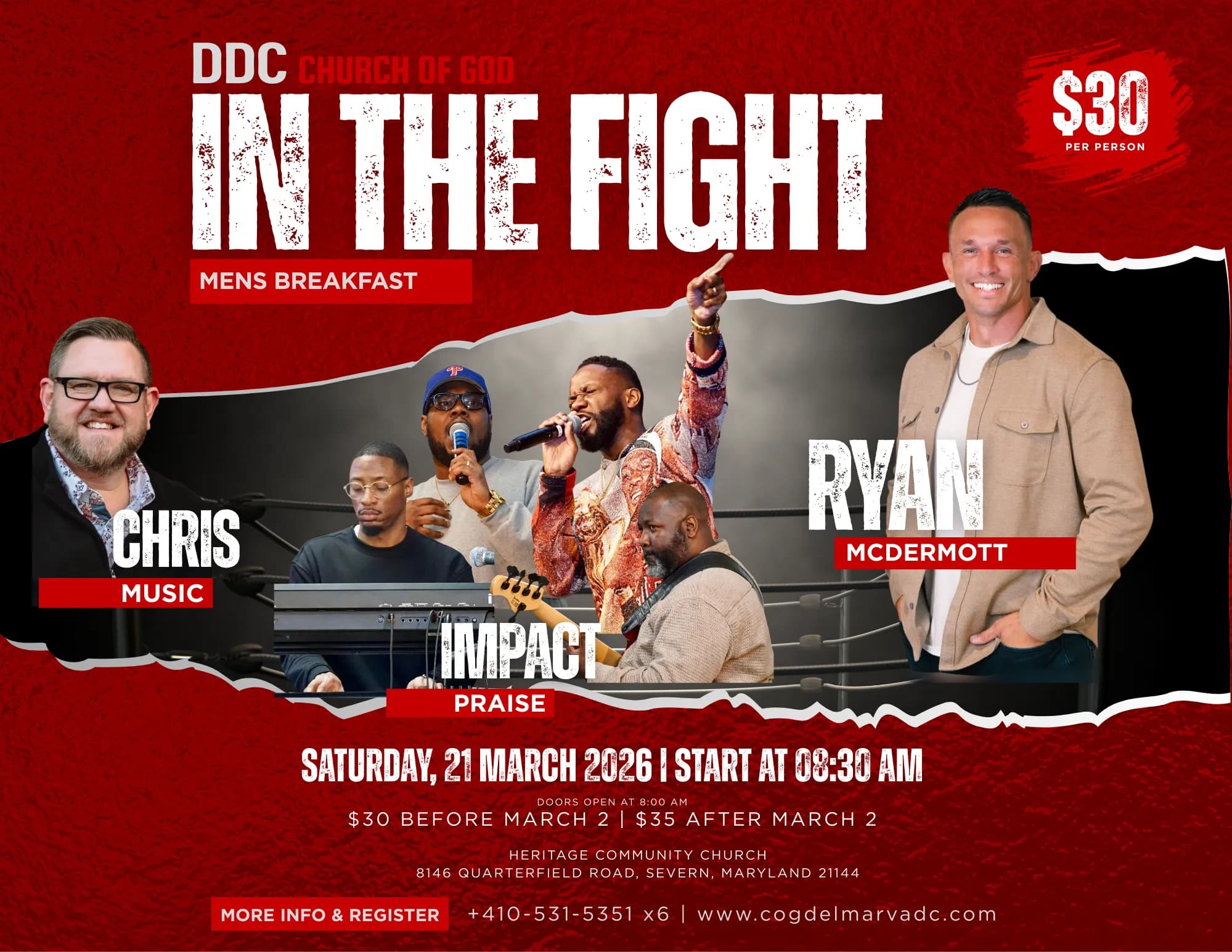 March 21st, 2026 - Men's Breakfast - "In The Fight" - Click To Register.
